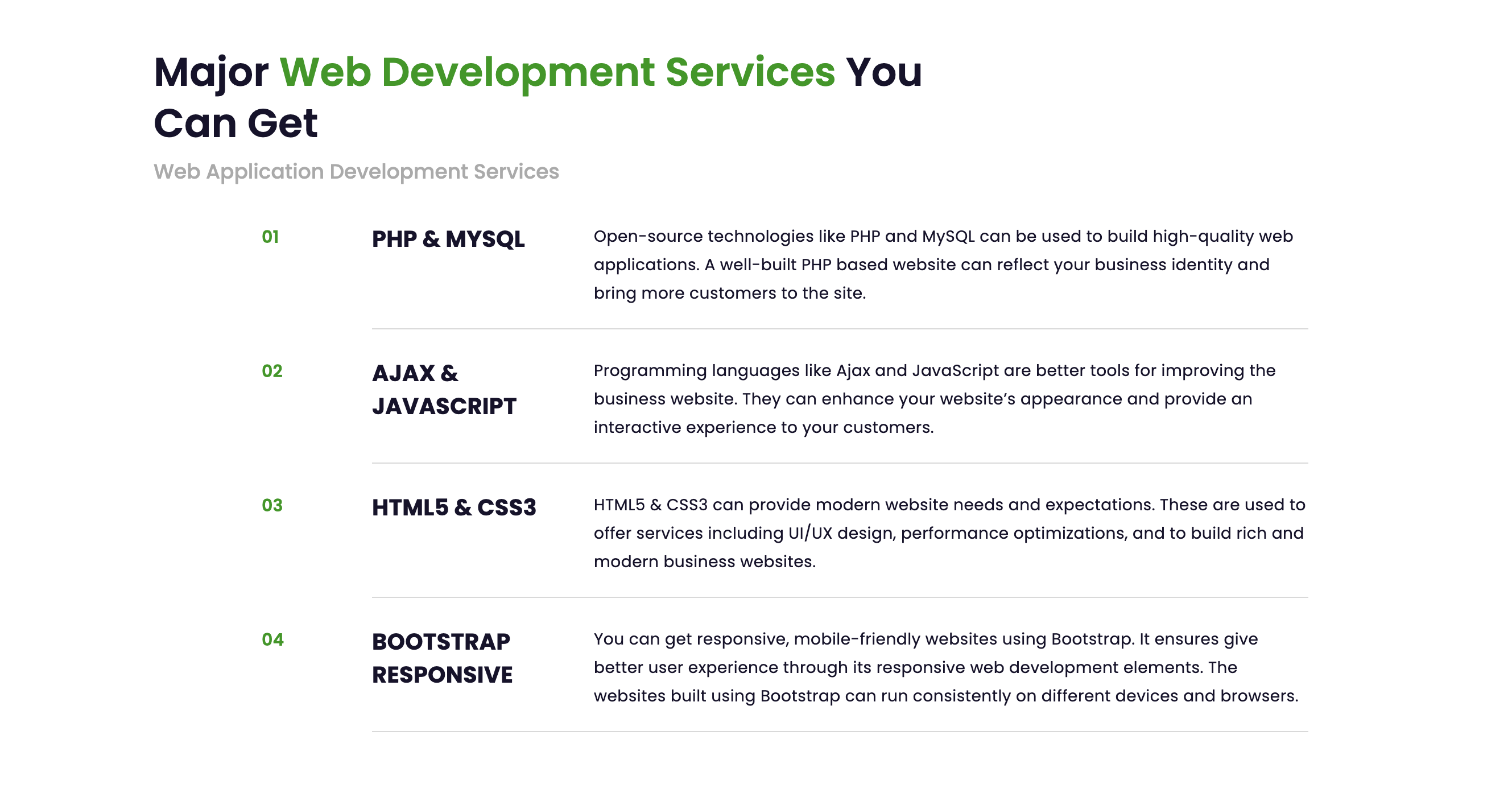 Major Web Development Services You Can Get